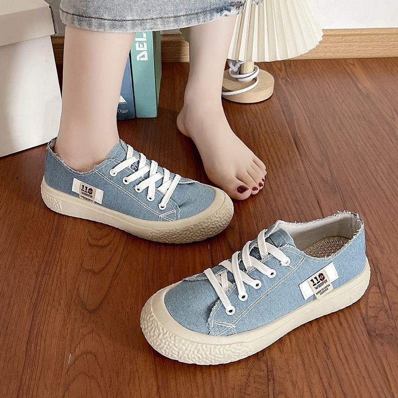 Canvas shoes women's 2025 summer new soft soled shoes anti slip and wear-resistant thick soled women's casual shoes