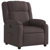Electric Recliner Dark Brown Fabric