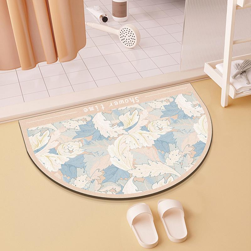 Nordic Wind Washroom Bathroom Slip-resistant Cushion Toilet Soft Diatom Mud Mat Can Be Hand-washed Moisture-wicking Easy To Dry Foot Mat
