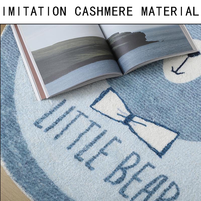 Round Cartoon Plush Carpets Cute Children's Room Decoration Rug Large Area Living Room Rugs Bedroom Bedside Carpet Washable Mats