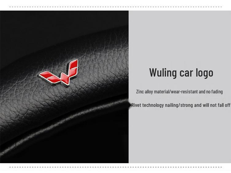 Capa de Couro Genuíno para Volante para Wuling Hongguang, Starlight, Capgemini Journey, 730 Zhi e Glory New Card.