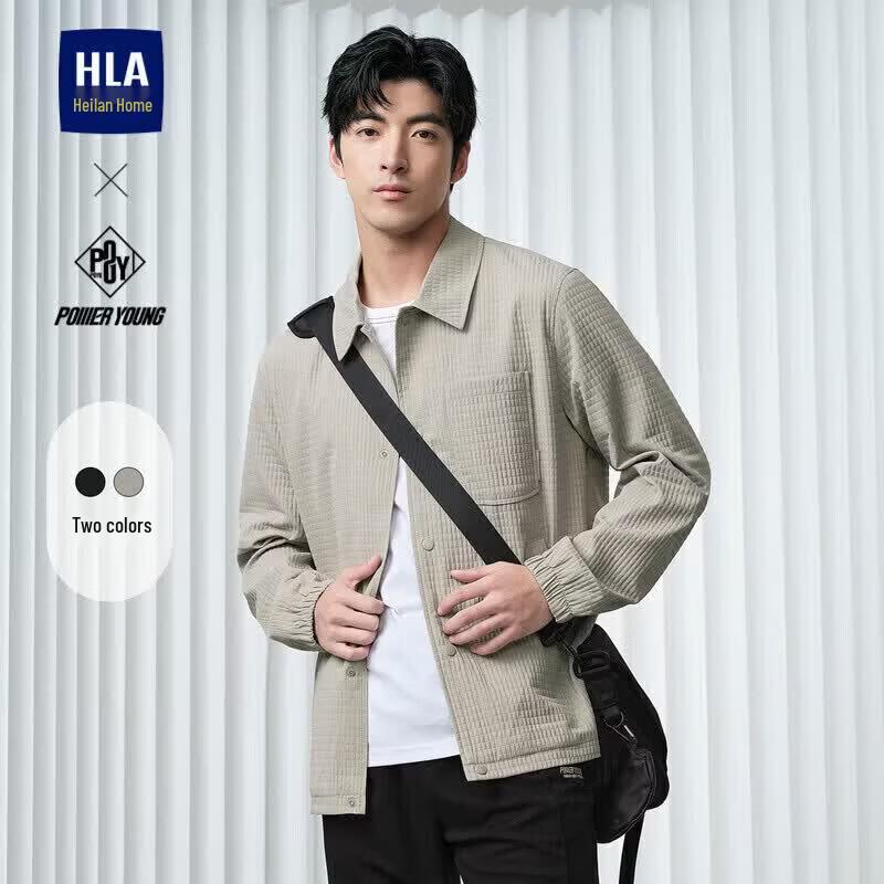 HLA POWER YOUNG Men's Turn-Down Collar Casual Jacket