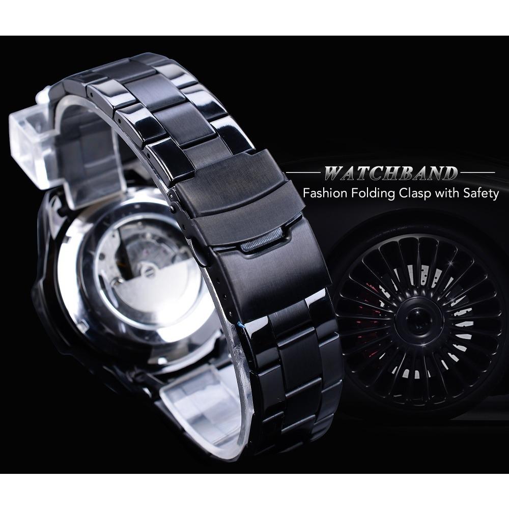 Forsining Wasserdichte multifunktionale mechanische Uhr Herrenmode automatische mechanische Uhr GMT1137-4-A