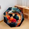 1 PC Automatic Folding Umbrella - Koi Fish Pattern, Portable & Foldable Design with 8 Ribs, Christmas Birthday Gifts