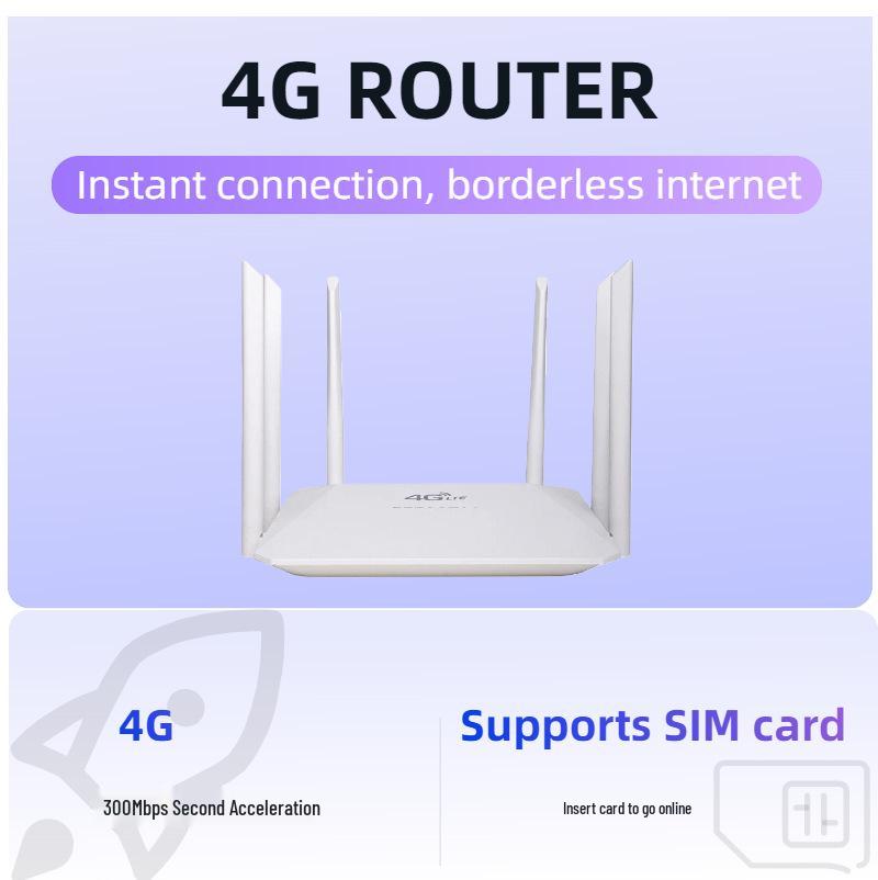 4G LTE Dual-Band Portable WiFi Router with SIM Card Slot for Enhanced Wall Penetration, 210 Mbps