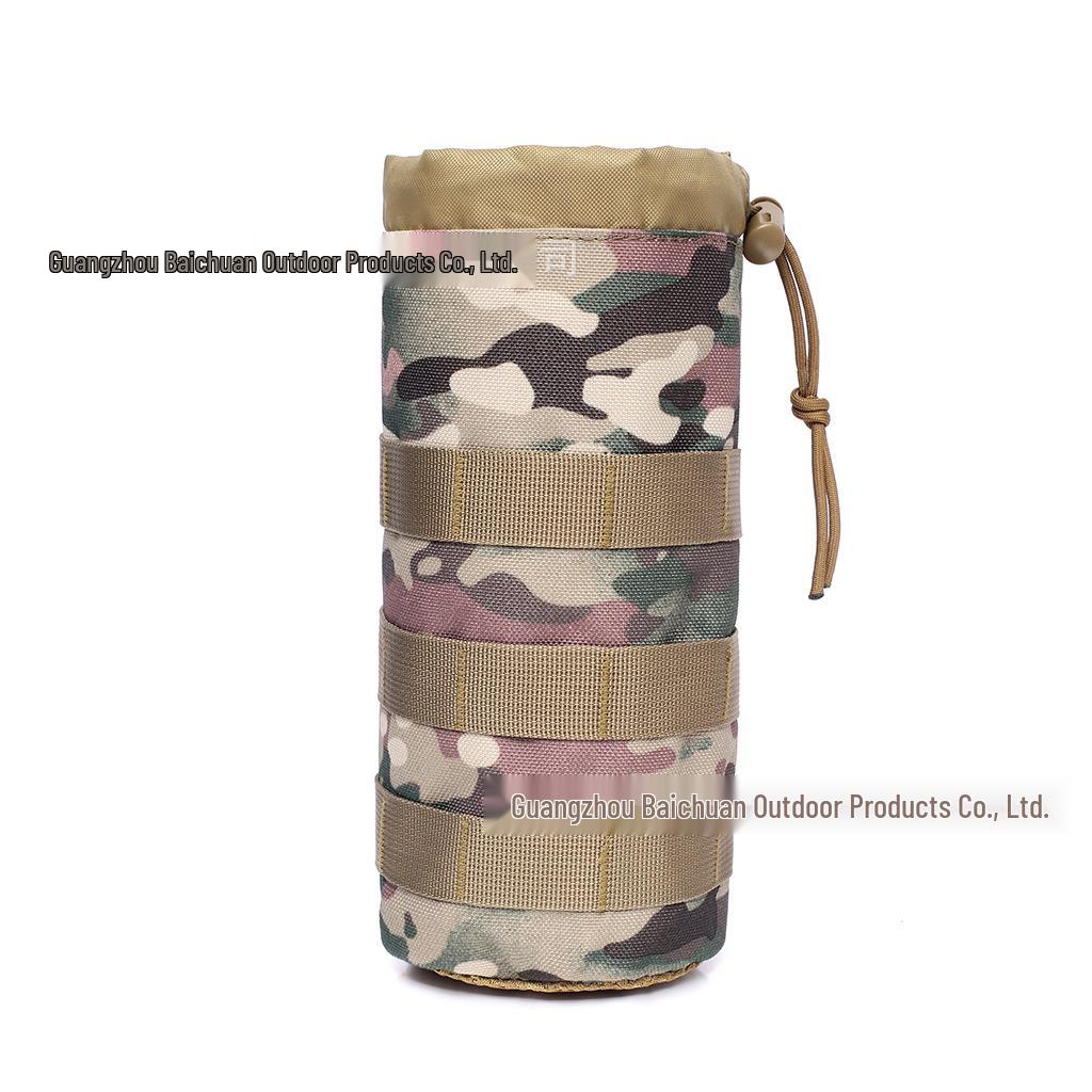 Sac plasă tactic cu șnur de camuflaj pentru sticle mari de apă