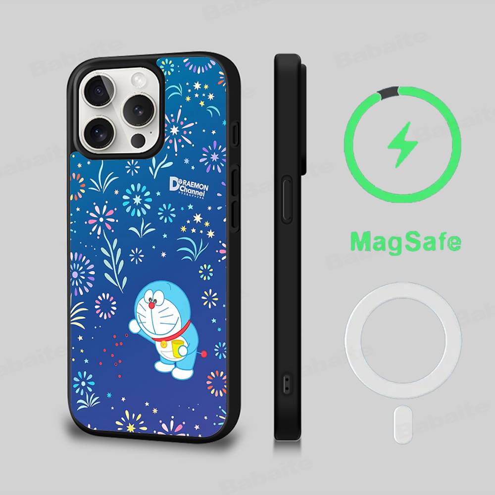 Cute Cartoon-u-Doraemons-t Phone Case For IPhone 17 Air 16 15 14 13 12 11 Pro Max Plus For Magsafe Wireless Charge Cover