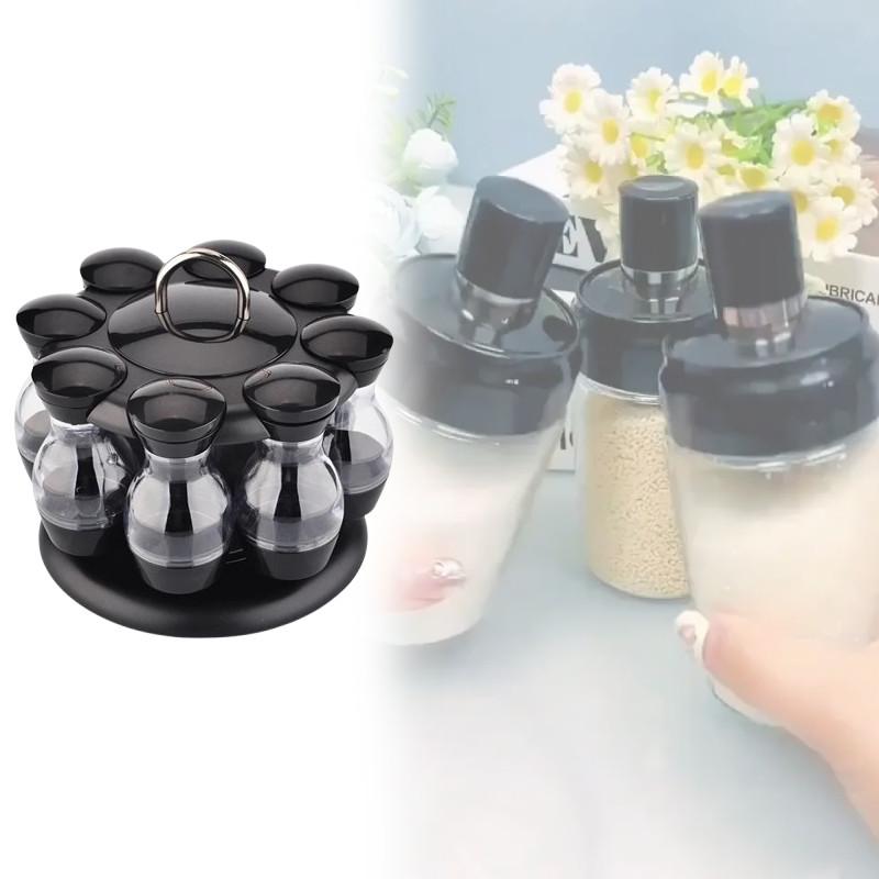Rotatable Spice Container Durable Kitchen Countertop Home Dining Supplies Room