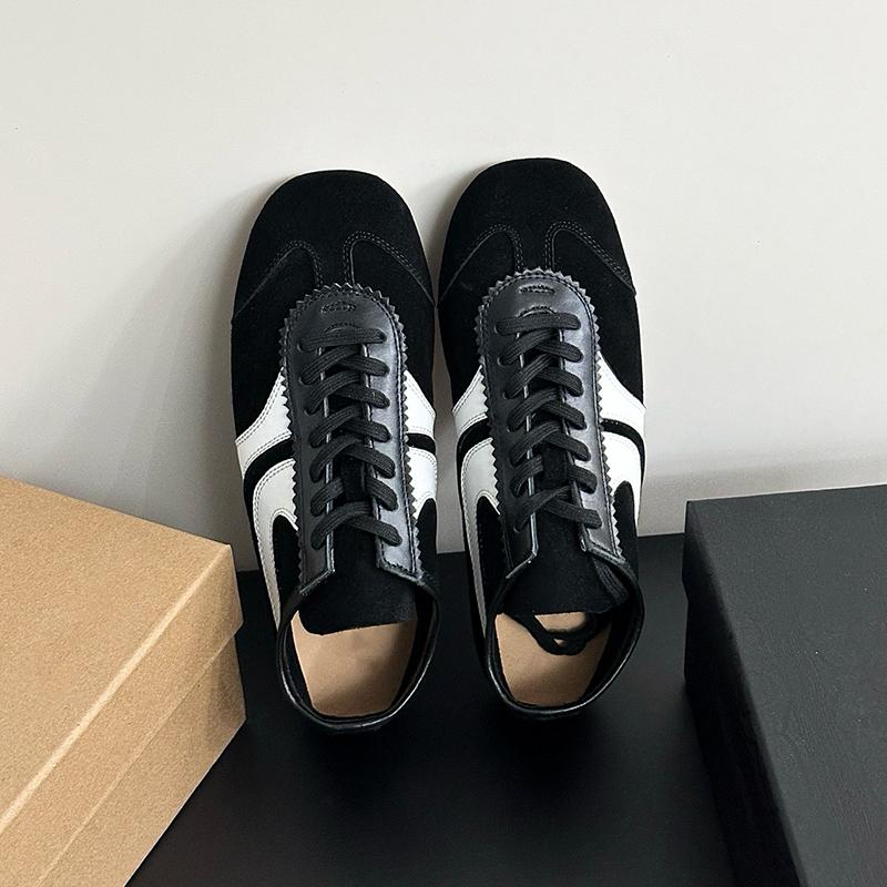 Germany genuine leather sneakers 2025 new womens shoes mens shoes comfortable casual deerskin plate shoes laceup flats designer