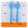 Baby Feeding Training Spoon - Silicone Long Handle for Infant Eating
