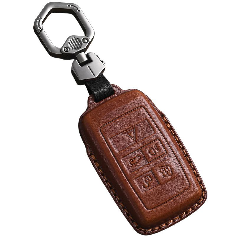 Funda para Llave de Coche, Adecuada para Land Rover, Funda para Llave de Coche New Range Rover Sport, Cuero Genuino, Primera Capa de Piel de Vaca