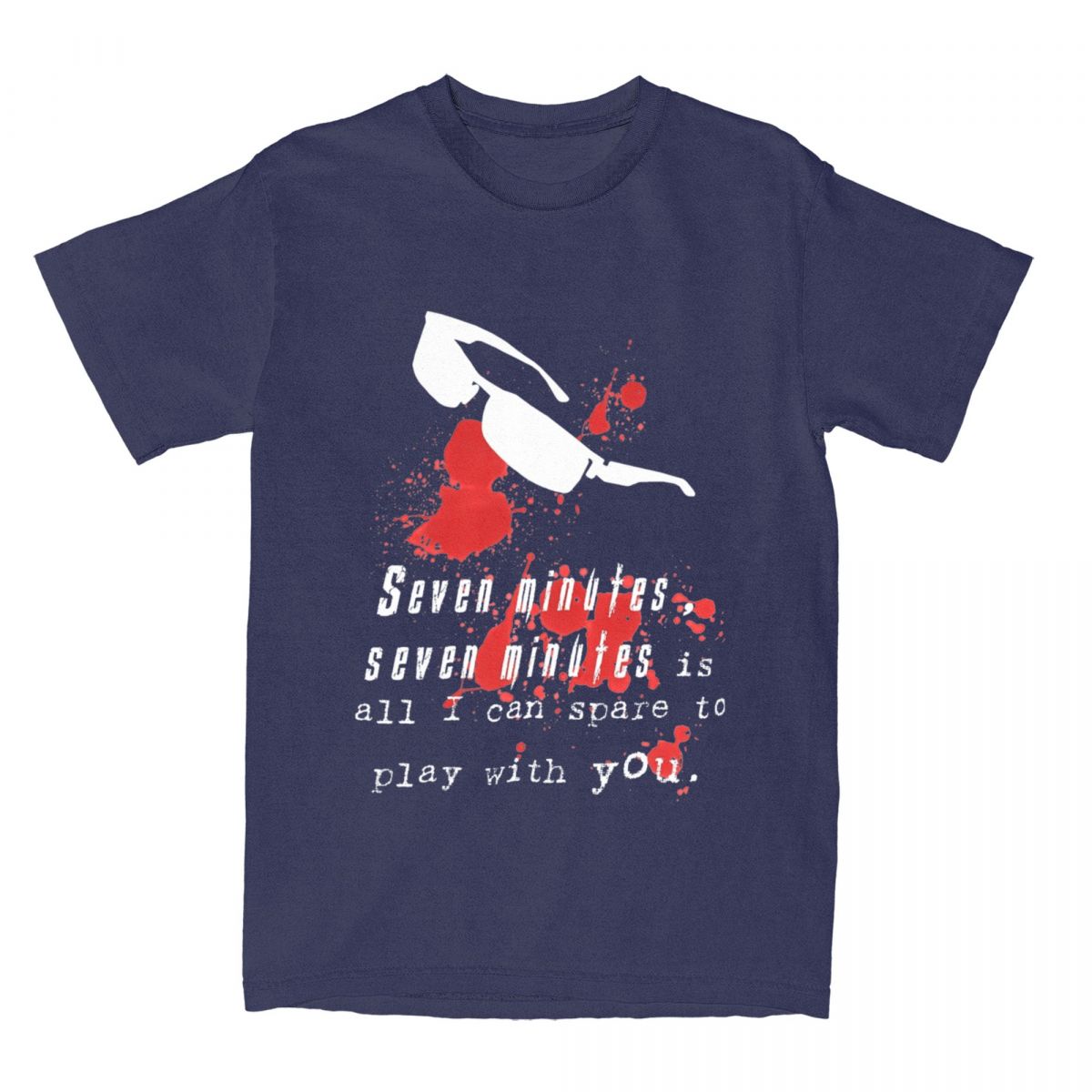 

Unisexs Residented Eviled Seven Minutes Wesker Quote T Shirts Cotton Clothes Short Sleeves T Shirt O Neck Tee Shirt Plus Size 4XL