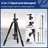 Fotopro 160CM Overview Tripod Camera Tripod Horizontal 360 Tripod Portable Monopod with Ball Head 10KG Load Capacity Quick Release Plate for Travel