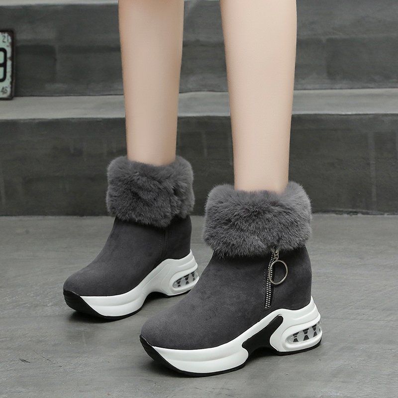 Fashion Height Increase Plush Sports Chunky Ladies Shoes Winter Designer Luxury Padded Boot Trend 2025 Novelty Goth Women's Snow Boots