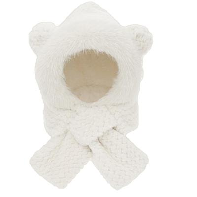 Bear Hat Adult Cute Winter Hat Bunny Ear Hat Warm Bear Scarf Plush Hat Bear Costume Bear Hood For Kids Women Young People Elderl