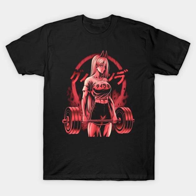 Power Waifu Ecchi Tee Chainsaw Unisex Anime Unisexga Senpai Black TShirt V1 S