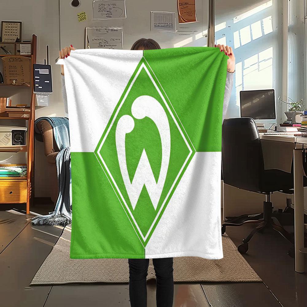 Werder Team Flanelldecke, Hohe Qualität, Bequem für Alle Jahreszeiten, Heimdekoration, Wärme und Komfort
