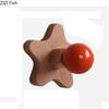 Five-pointed Star Wood Hook Clothing Hat Hooks Wall-mounted Storage Hanging Hooks Wall Storage Holder Decorative Shelves