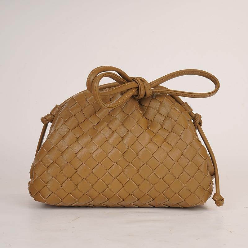 

Новые плетеные женские сумки весна и лето универсальные сумки-облака модные сумки-пельмени сумки подмышку коричневый