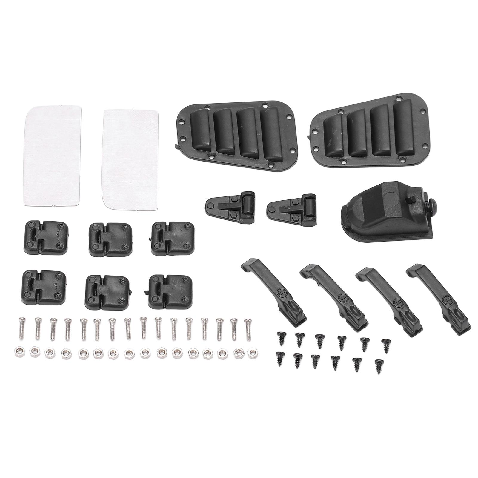 

6pcsset Plastic Car Door Hinges Handles Kit for Traxxas T4 110 RC Vehicle Upgrade Parts