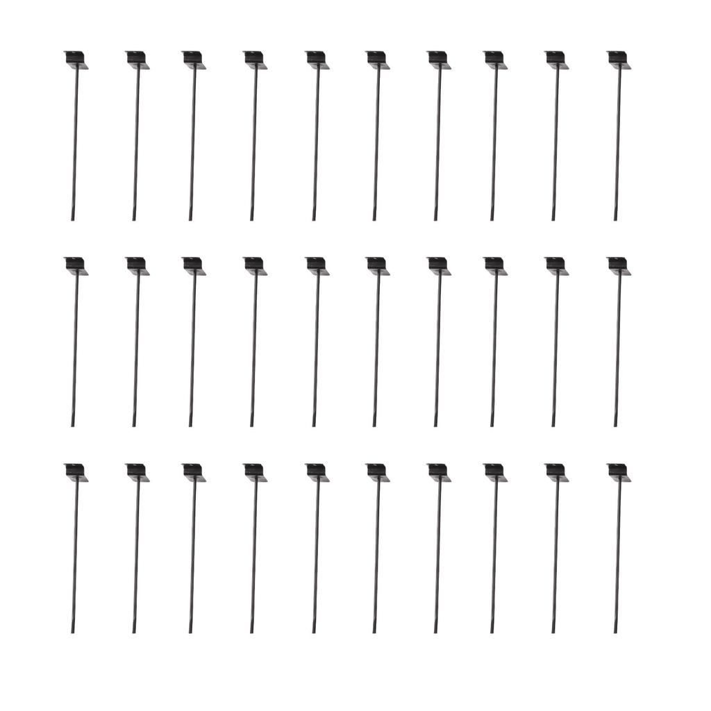 30PCS Panel Hooks Black Slatwall Hanger Thickened Easy Installation Anti Rust Display Pegs for