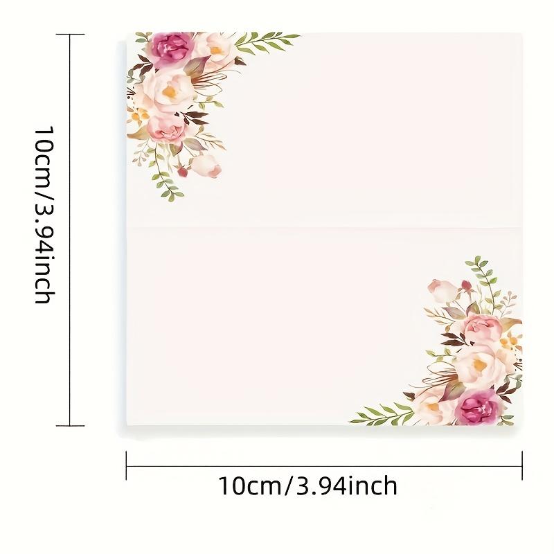 25Pcs Double-Sided Floral Place Cards, Printed Name Table Number Cards for Wedding, Birthday Party & Greeting Cards