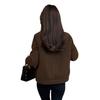 Winter Style Women Cropped Jacket Warm Square Collar Loose Fit Thickened Plus Size