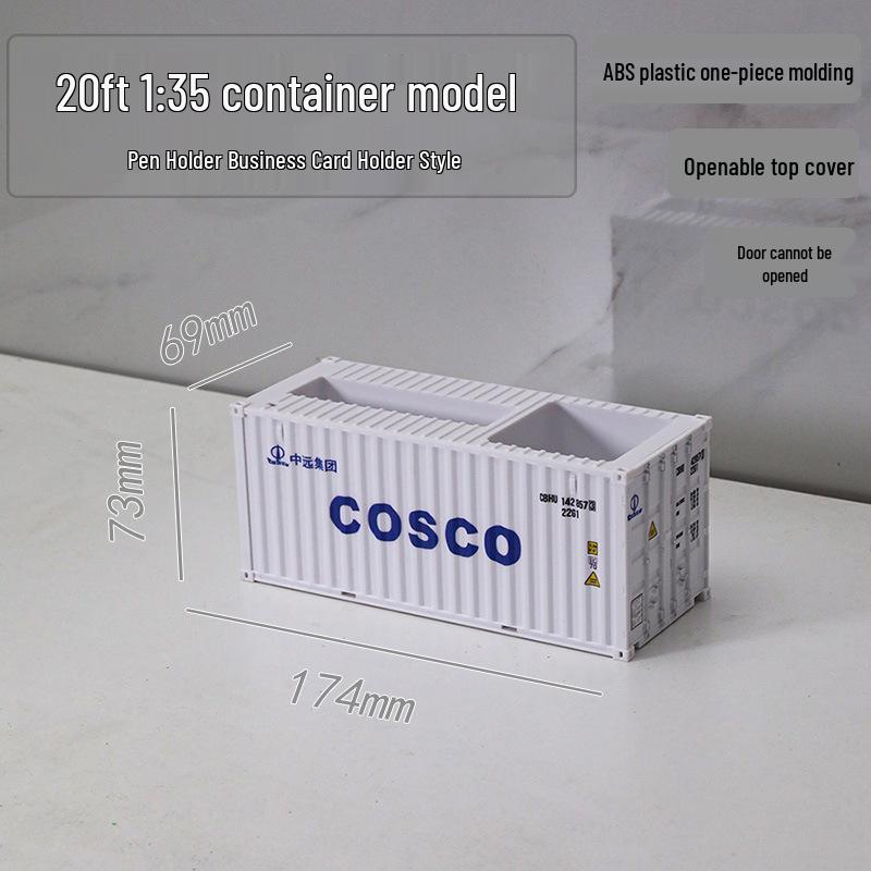 20ft 1:35 Container Model Ornament & Pen Holder Business Gift – Customizable with Graphics & Text