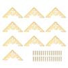 10pcs Hollow Antique Decorative Box Corner Retro 5.5cm Corner Protector Brass Metal Corner Protector Furniture Hardware