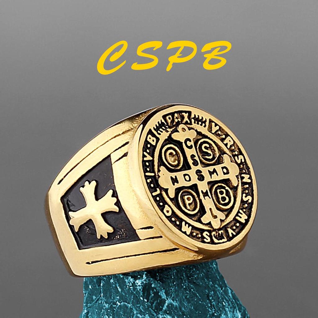 Personalized Retro Faith Cross Titanium Steel Ring
