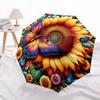 1pc Butterfly Sunflower Automatic Folding Umbrella   Compact 8 Rib Design, Durable Iron Frame for Travel, Outdoor,  a0920112