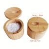 1 Set Wooden Salt Box Spice Storage Box with Lid Creative Salt Cellar for Kitchen Restaurant Use Perfect Gift for Home Cooks