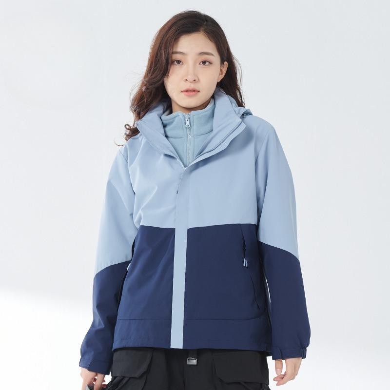 Jacket Three-in-one Autumn and Winter New Style Removable Liner Three-proof Work Jacket for Women Outdoor