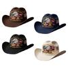 Fashionable Patriotic Embroidered Cowboy Hat Headwear Accessories For Holiday Gatherings And Outdoors adventure
