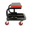Multifunctional C-type Repair Stool with Wheels: Thick Leather Work Stool for Auto Repair, Beauty, and Car Wash