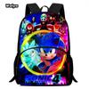Sonic Schoolbag Large Capacity Multi-Function Spine Protection To Reduce The Burden Of Student Party Essential Comfortable Schoolbag