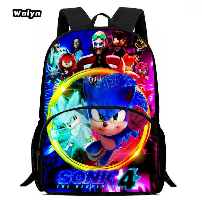 Sonic Schoolbag Large Capacity Multi-Function Spine Protection To Reduce The Burden Of Student Party Essential Comfortable Schoolbag