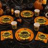Pumpkin Pattern Halloween Party Disposable Tableware Set Disposable Utensils Set  Birthday Party