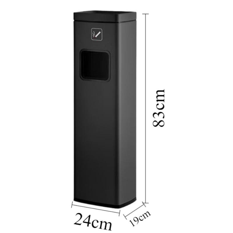 Vertical Ashtray Trash Can Elevator Entrance Trash Bin Large Capacity Stainless Steel Litter Bins Luxury Rectangular Dustbin