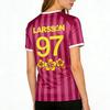 Zara Larsson Midnight Sun Pink Football Jersey Street Trendy Printed Unisex O-Neck T-Shirt Sports Quick-Drying Short-Sleeve Tees