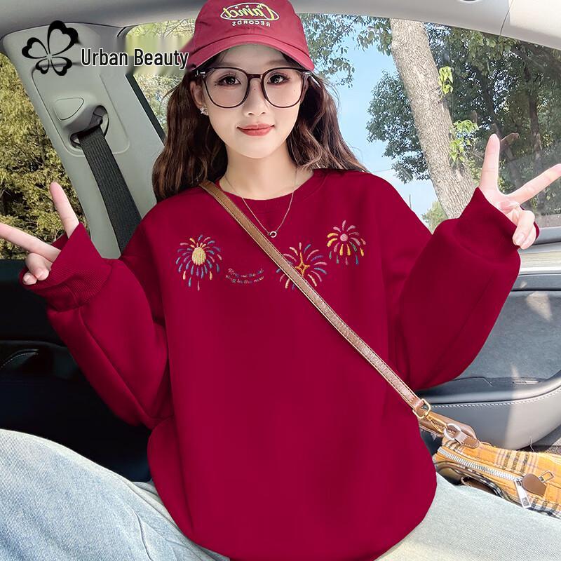 

Women s Plush Lined Round Neck Sweatshirt L