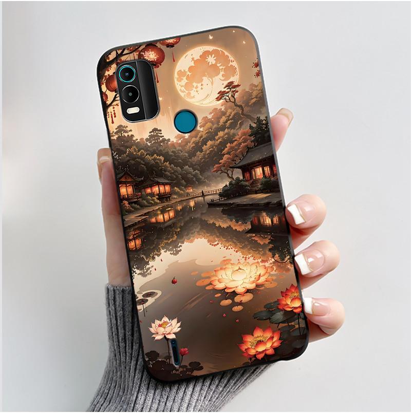 

For Nokia C21 Plus C22 C31 C32 Case Cute Rabbit Cartoon Silicone Black Covers For NokiaC22 NokiaC31 NokiaC32 C21Plus Phone Cases Nokia C22