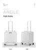 18-Inch Multifunctional Front-Opening Aluminum Frame Suitcase with Charging Capability for Women