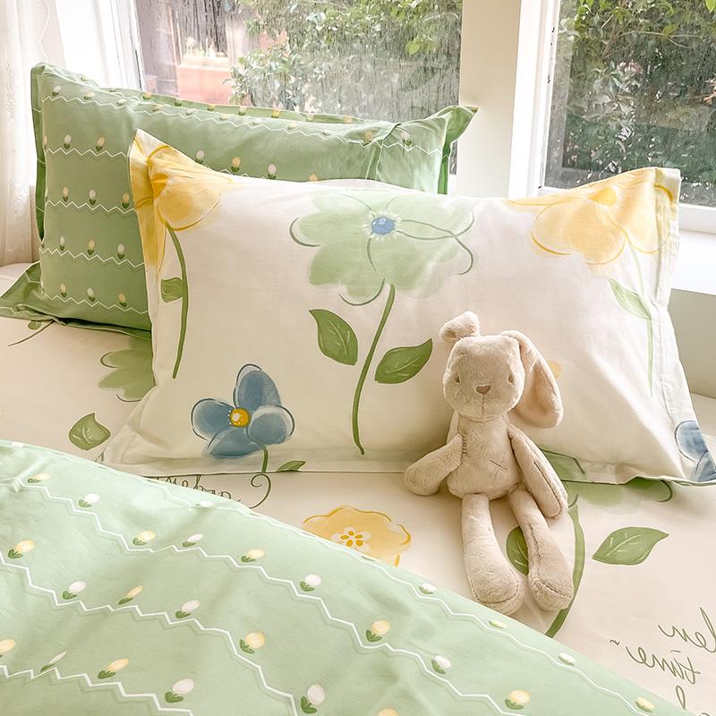 100% Cotton 1 Piece 48cm*74cm Pillowcase Beauty Floral Printing Pillow Case Cover For Bedroom