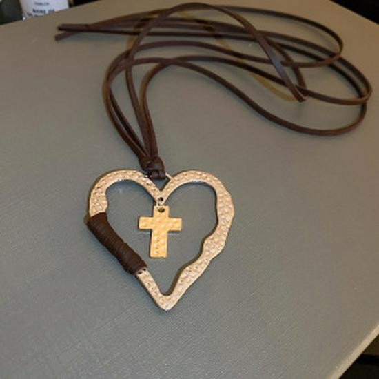 18k vergoldete Tigerauge Perlenanhänger Halskette - Retro Schlüsselbeinkette für Herbst/Winter.