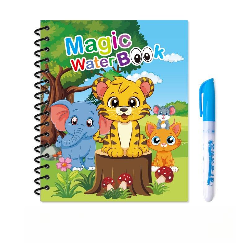 Magical Water Painting Book Children's Educational Clear Water Coloring Painting Book Children's Graffiti Book Boys and Girls Drawing Toys