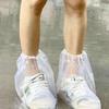 10Pcs Disposable Rain Shoe Covers Clear Waterproof Boot Protectors Mid High Tube Portable Anti Slip For Adults Outdoor