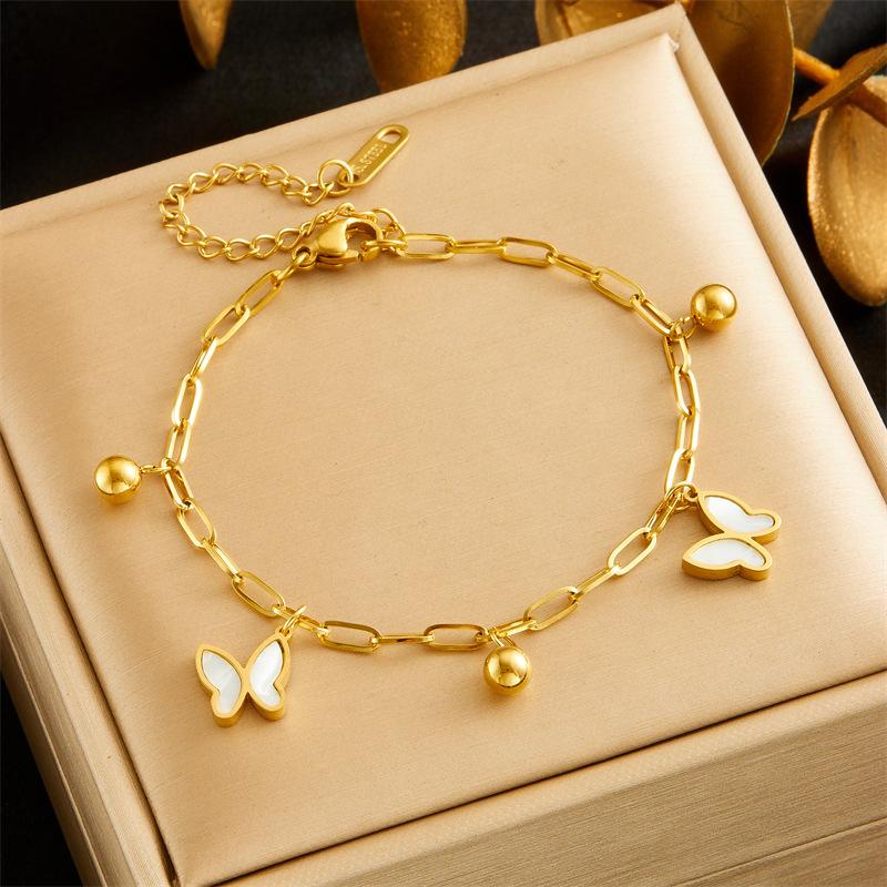 Fashion Jewelry Butterfly Heart Star Chain Pendant Bracelet for Women