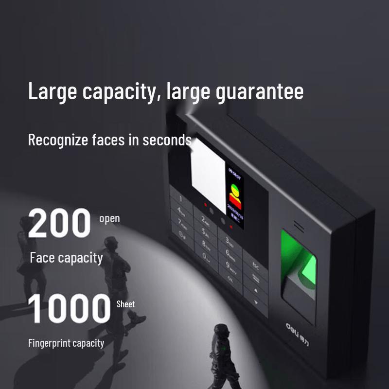 

Deli Facial Recognition Fingerprint Attendance Machine CN plug (adapter included)