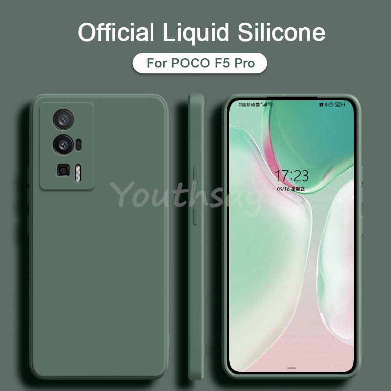 For Xiaomi POCO F5 F4 Pro Case Silicone Liquid Official Phone Funda For POCO X5 Pro Cover TPU Protector Case POCO M5 Pro Cover
